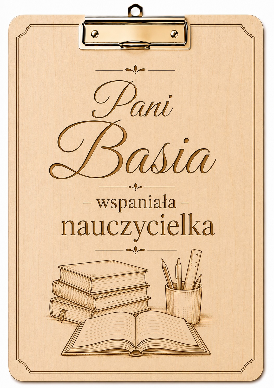 Personalizowana podkładka na kartki A4 dla nauczyciela