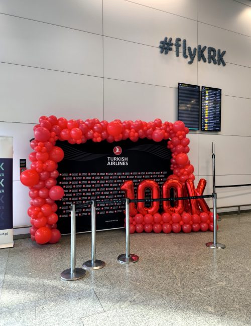 Dekoracja dla firm na firmowym stelażu